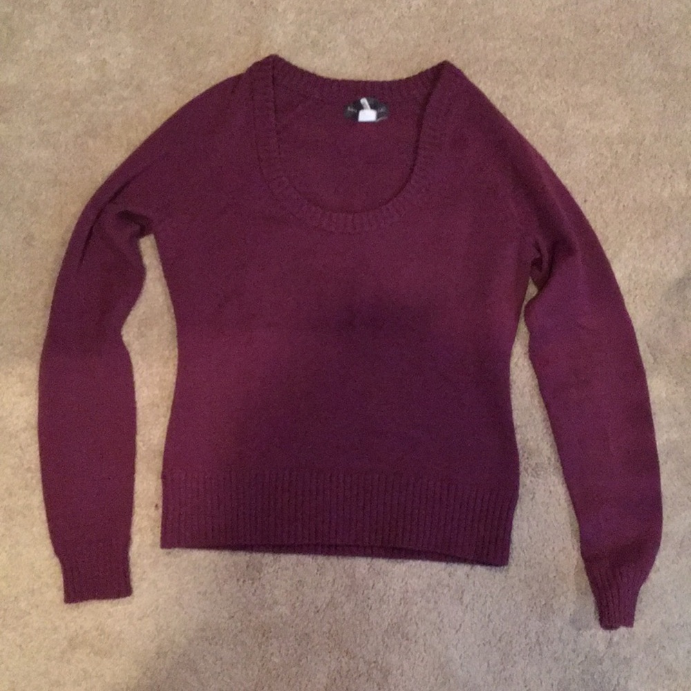 Banana Republic mauve merino scoop neck sweater